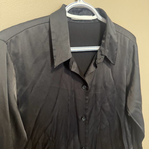 Abercrombie & Fitch Black Satin Blouse - Women’s Small - Picture 4 of 9